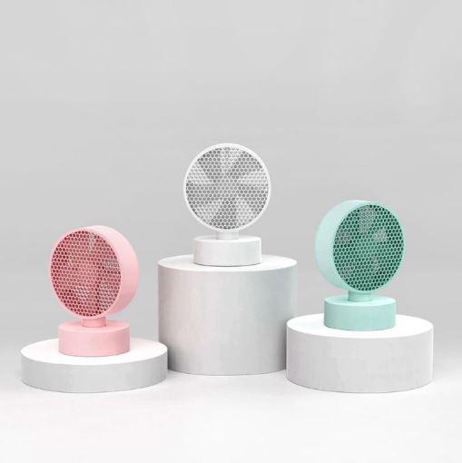 Honeycomb Faced Panel Oscillating Desk Fan - Coolean